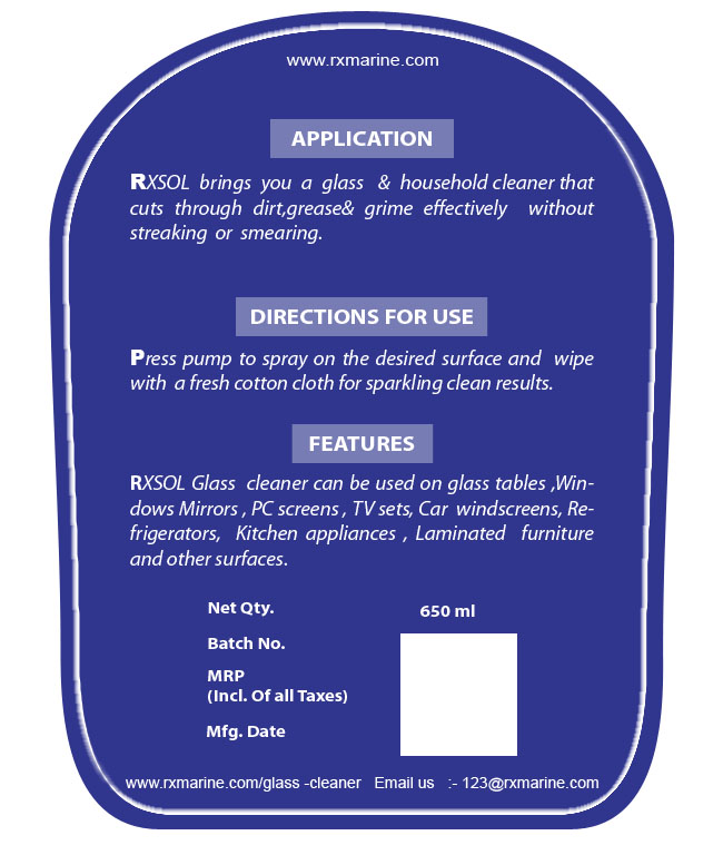 Glass Cleaner Back View India Rx Marine International